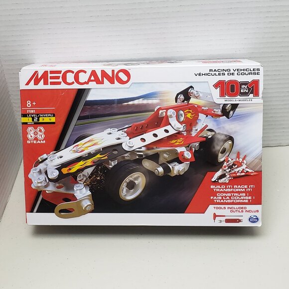 Meccano 10-in-1 Racing Vehicles Set 21201 - Picture 1 of 9